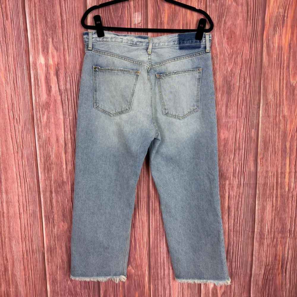 The Great The Wayne Jean Light Wash Straight Leg Raw Hem Denim Size 30 - Picture 6 of 7